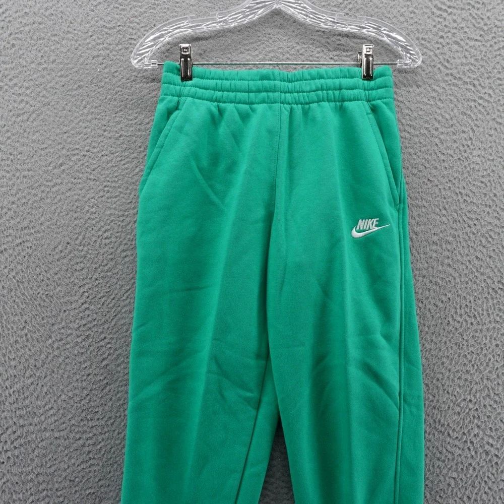 Nike Club Fleece Kids Jogger Sweatpants Green Elastic Waist Youth Large NEW‎